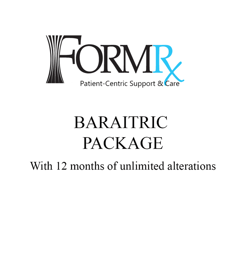 FormRx Bariatric Package, with 12 months of unlimited alterations